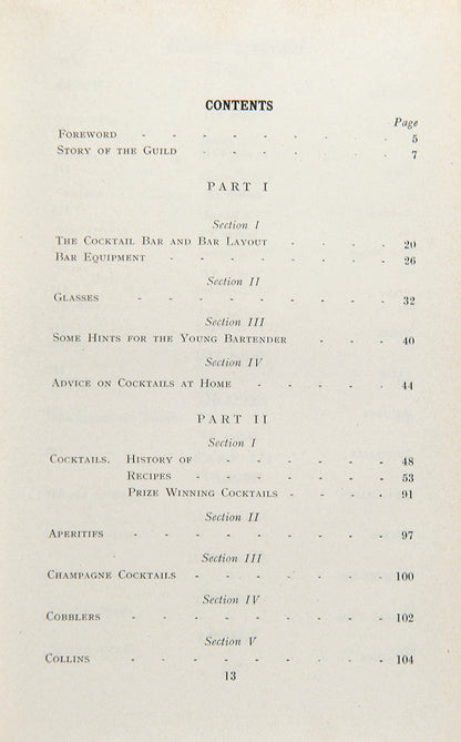 A lovely, scarce copy of the first edition of The U.K.B.G. Guide to Drinks.