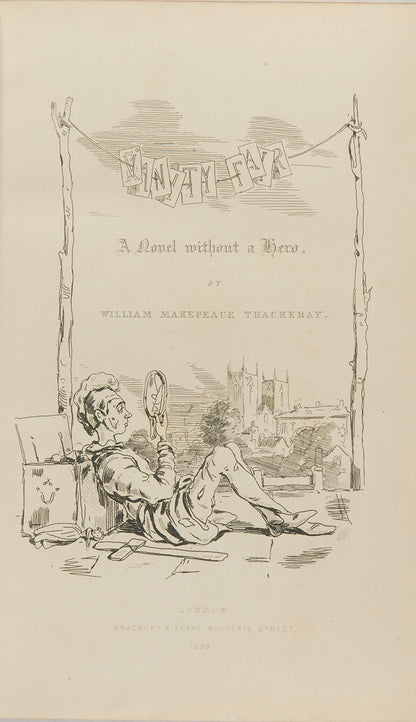 A first edition of William Makepeace Thackeray's seminal novel, Vanity Fair.