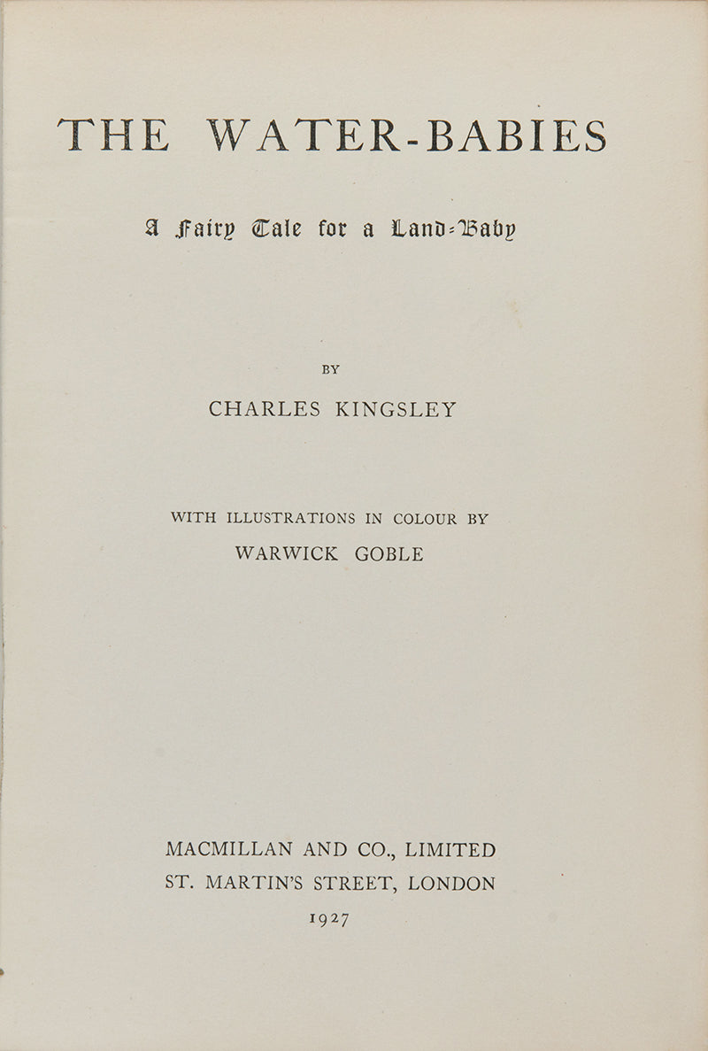 A wonderfully illustrated, handsome early printing of The Water Babies by Charles Kingsley.