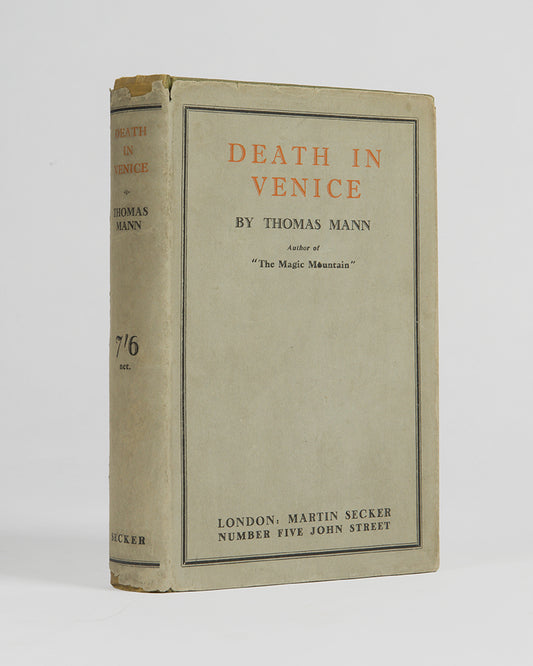 The first UK edition of Thomas Mann's Death in Venice, later made into an opera by Benjamin Britten.
