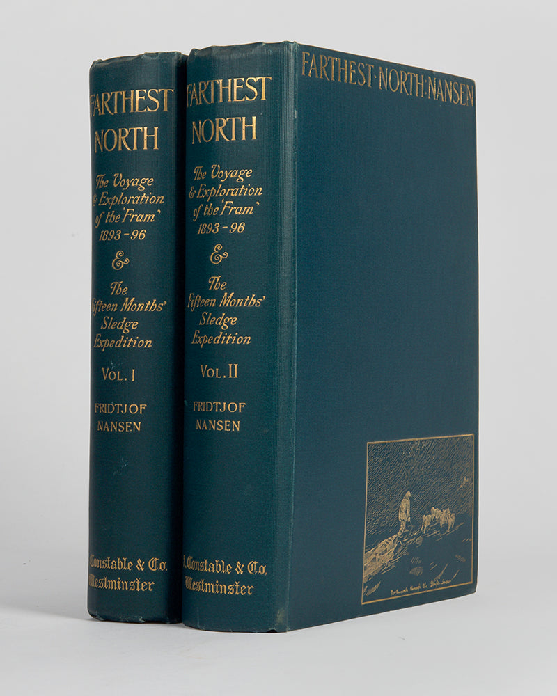 The first edition of Nansen's Farthest North, the official account of the Fram expedition precedes the first Norwegian edition of the same year. 
