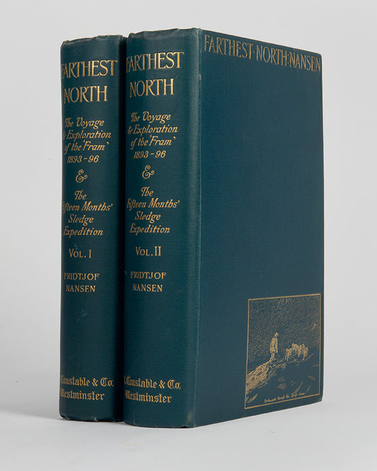 The first edition of Nansen's Farthest North, the official account of the Fram expedition precedes the first Norwegian edition of the same year. 
