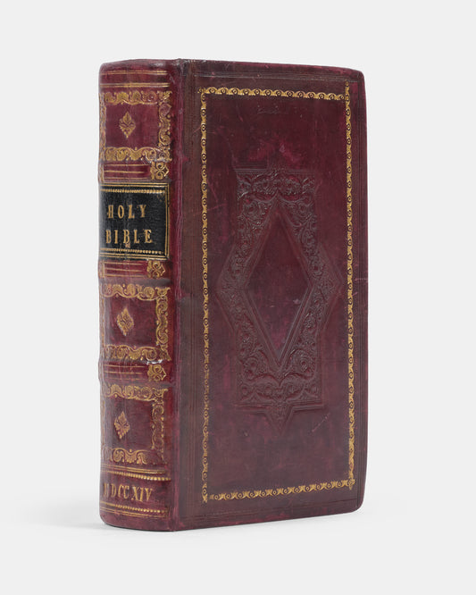 A handsome pocket-edition of the King James Bible in nineteenth-century purple calf