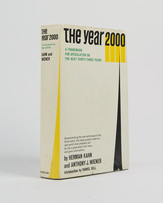 An inscribed copy of The Year 2000, in which Herman Kahn and Anthony J. Weiner gave their predictions for what the world may look like at the turn of the millennium.