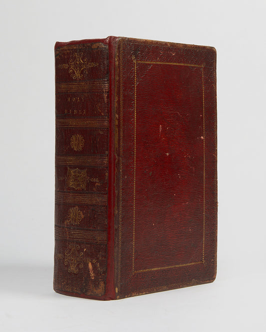 A stereotype edition of the King James Bible bound in contemporary red morocco gilt