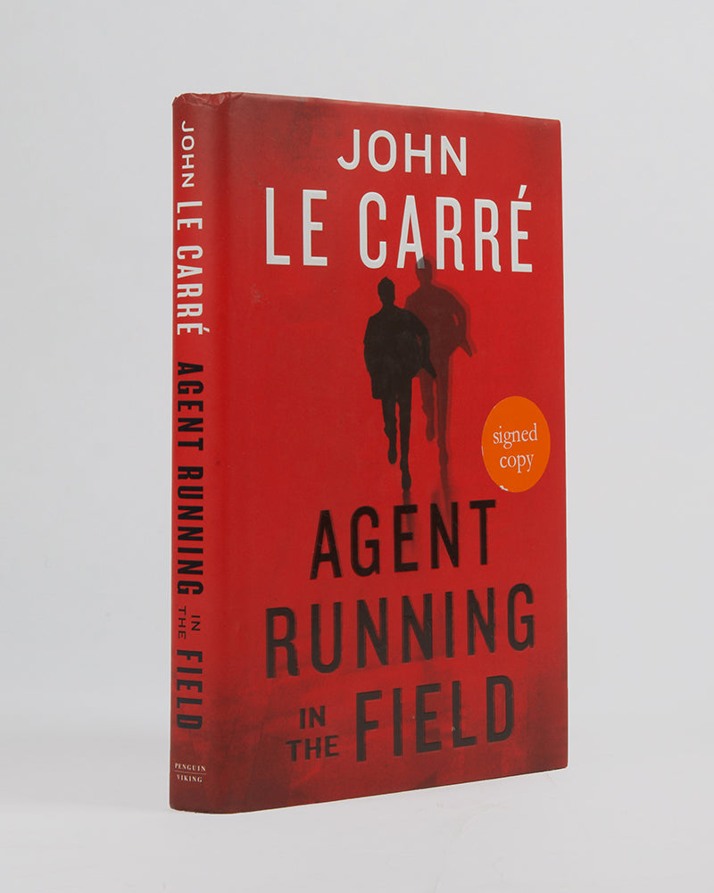 A signe first edition of Agent Running in a Field by John le Carré.