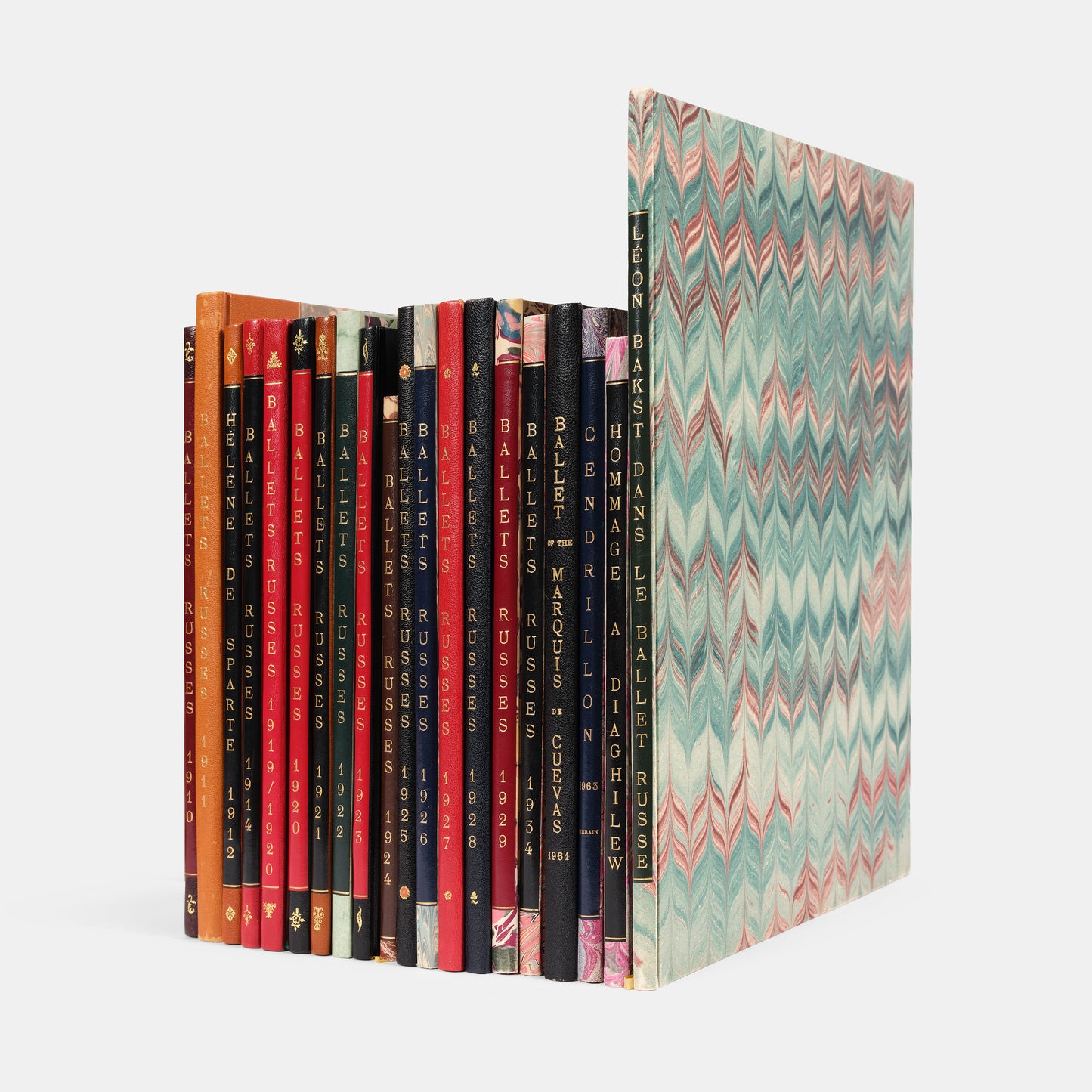 A finely bound collection of Ballets Russes programmes and souvenir publications.