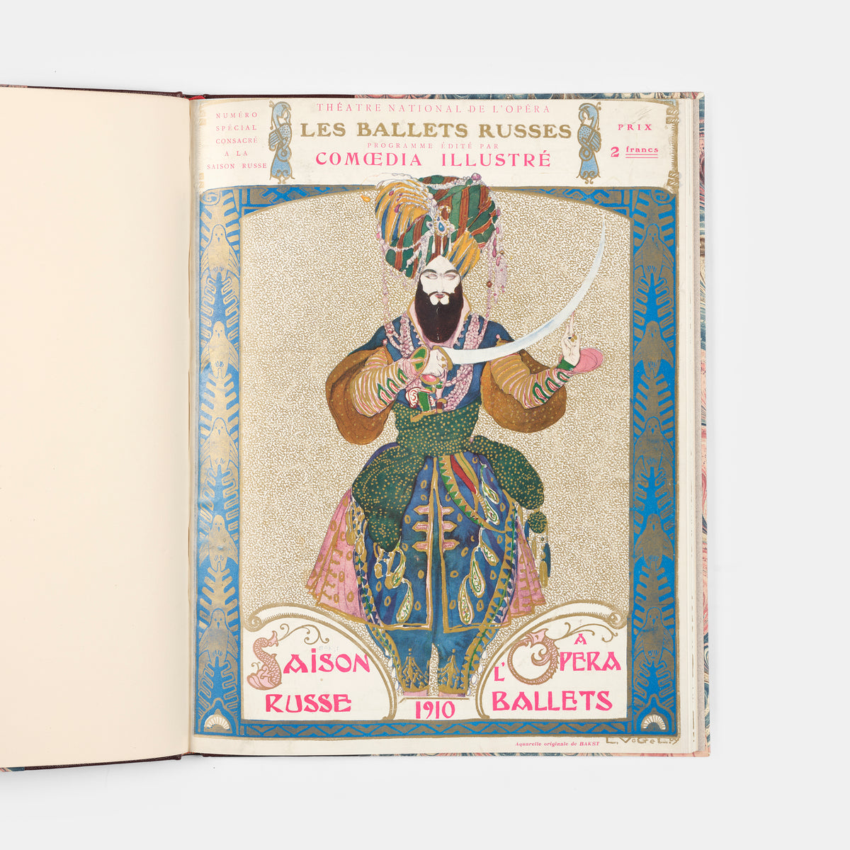 A finely bound collection of Ballets Russes programmes and souvenir publications.