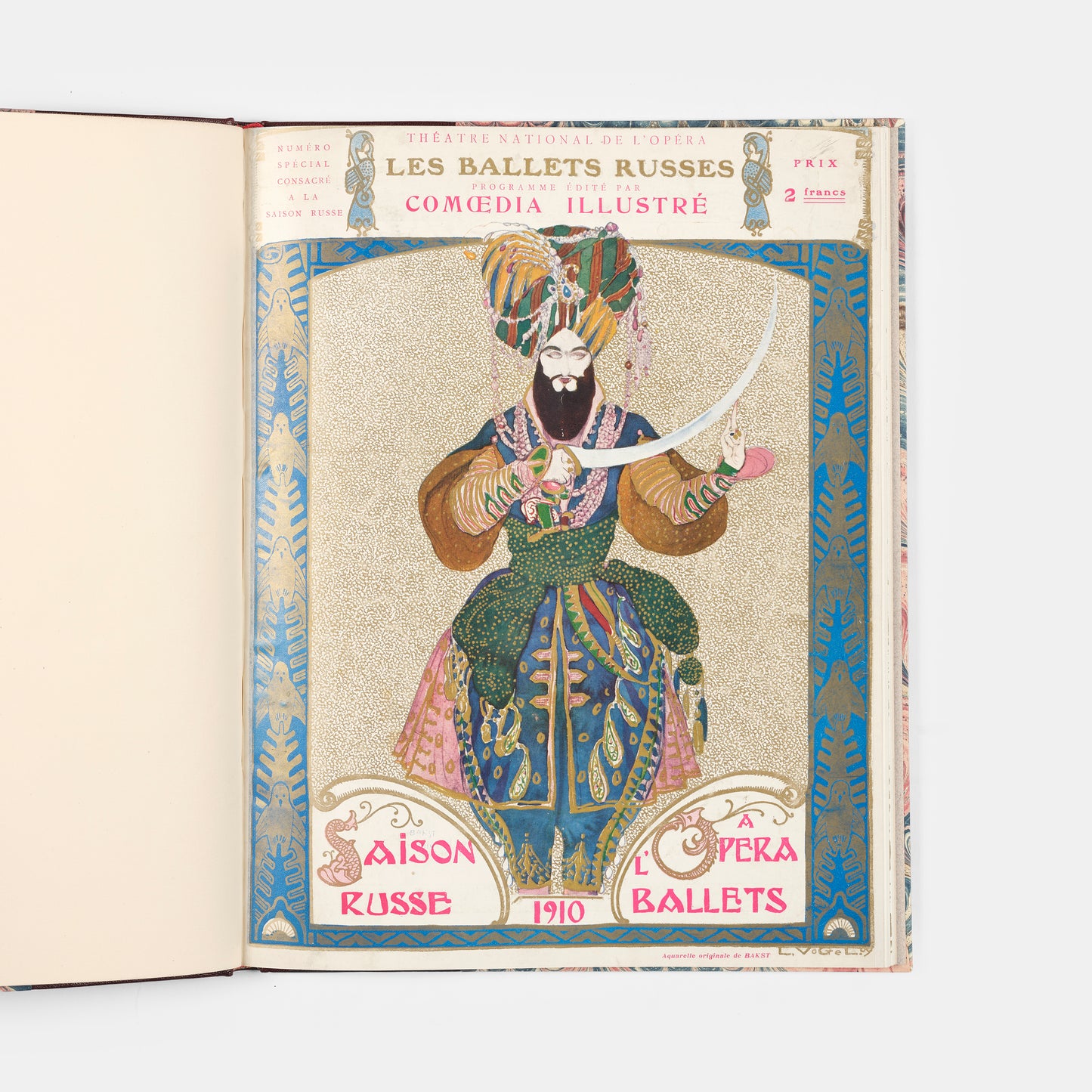 A finely bound collection of Ballets Russes programmes and souvenir publications.