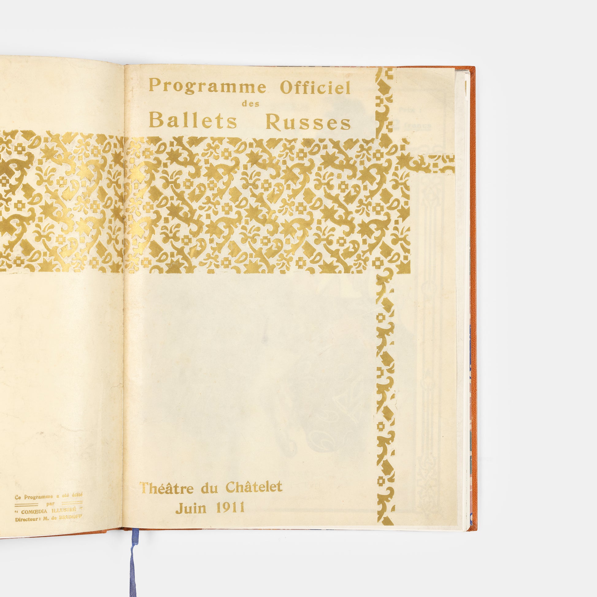A finely bound collection of Ballets Russes programmes and souvenir publications.