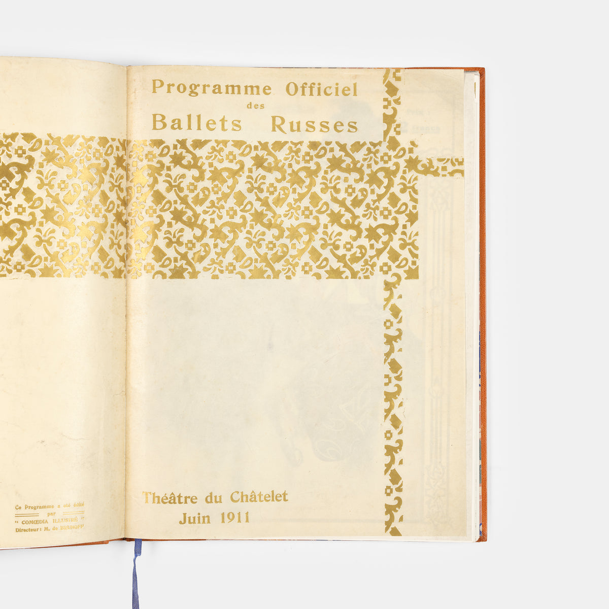 A finely bound collection of Ballets Russes programmes and souvenir publications.