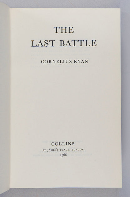 The first edition of this history by the Irish journalist Corenlius Ran on The Last Battle for Berlin in 1945