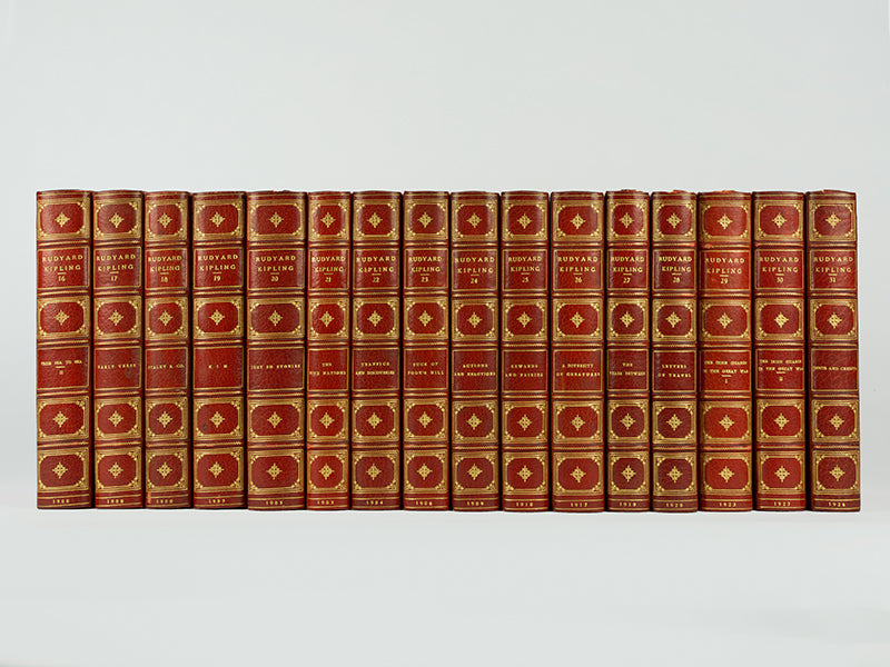 A handsome set of The Writings in Prose and Verse by the prolific Rudyard Kipling.