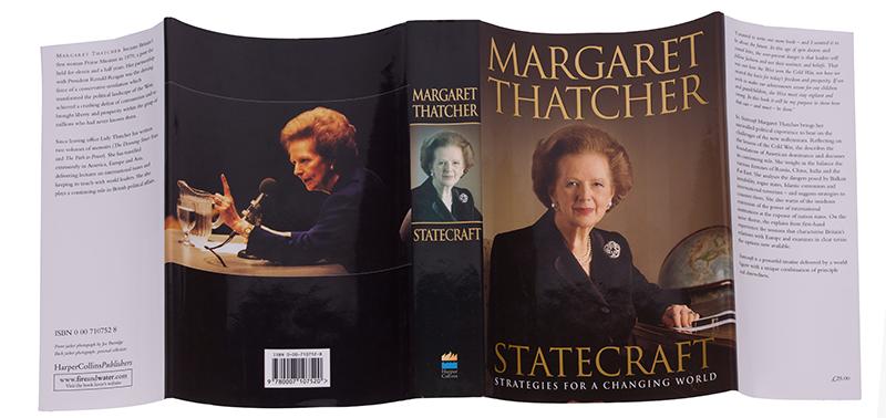 A fine first edition copy of Statecraft by Margaret Thatcher, signed by Baroness Thatcher on the title-page