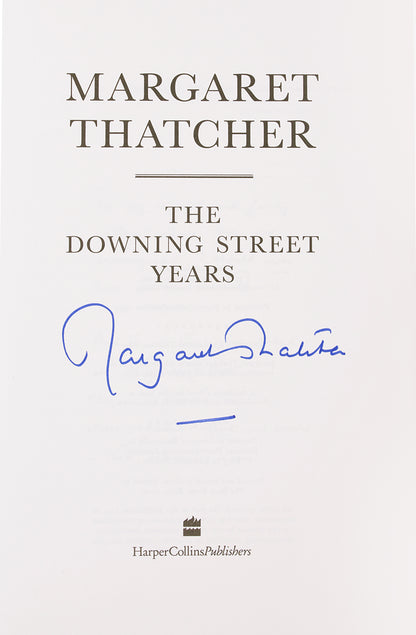 A fine copy of the first edition of Margaret Thatcher's, The Downing Street Years with fine suites of black and white photographic illustrations