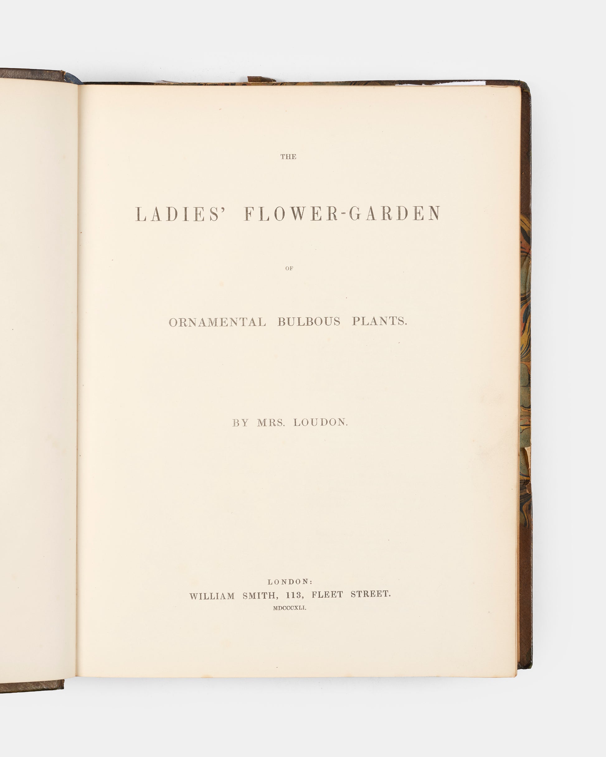 First edition of Jane Loudon's The Ladies' Flower-Garden of Ornamental Bulbous Plants, handsomely bound by Wareing Webb of Liverpool.