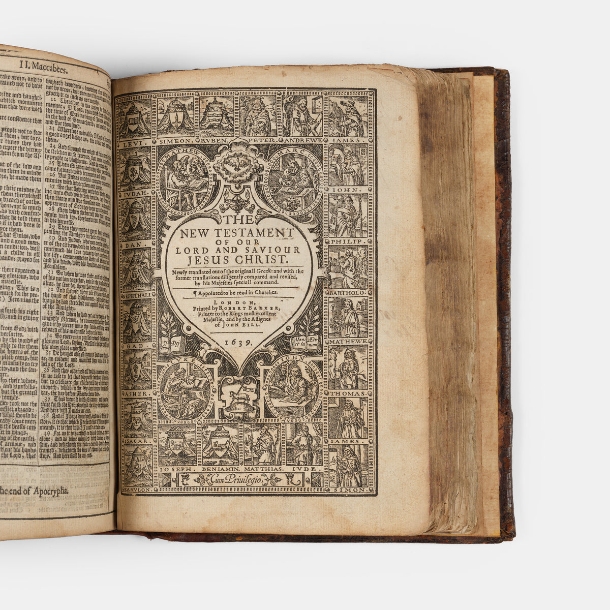 A handsomely bound quarto King James Bible in contemporary calf, with gilt lozenge centrepieces
