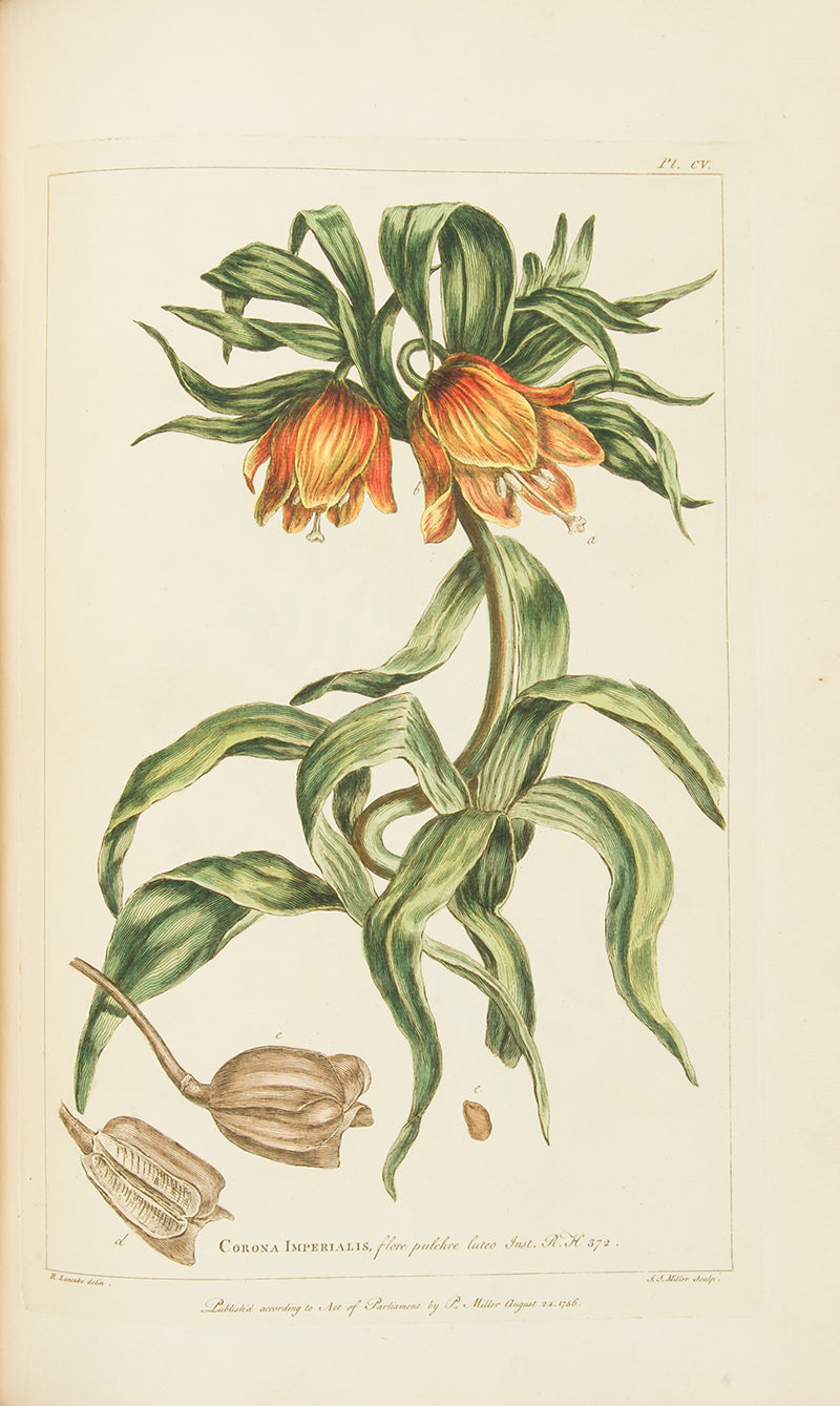 First edition of Philip Miller's Figures of the Most Beautiful, Useful and Uncommon Plants, one the most decorative botanical works of the eighteenth century. 