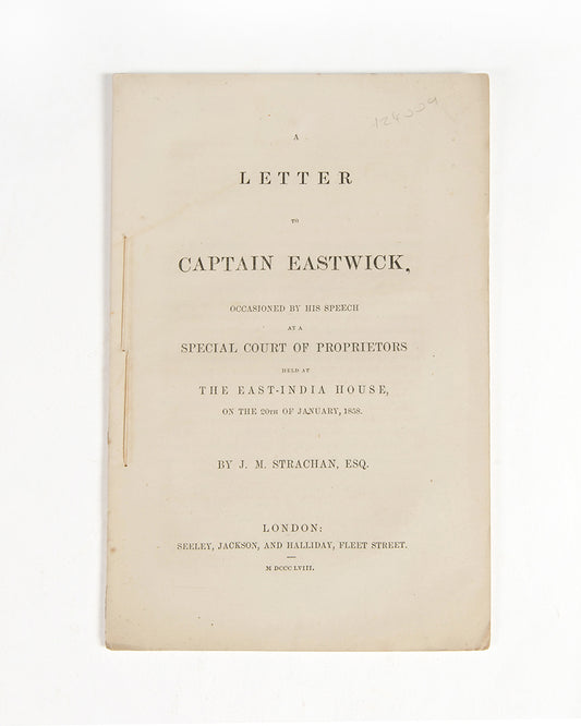 A Letter to Captain Eastwick,