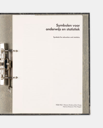 Symbolen voor Onderwijs en Statistiek. Symbols for Education and Statistics. 1928-1965.