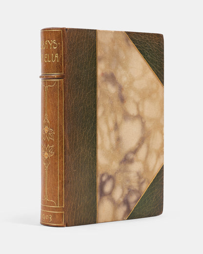 A finely bound copy of Charles Lamb's The Essays of Elia, a handsome collection of one of England's greatest prose stylists. 