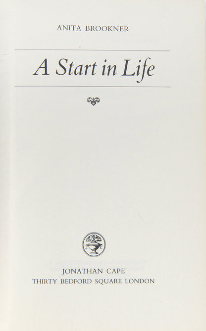 First edition, first impression of Anita Brookner's first novel.