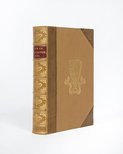 This revised edition from 1891 was bound for the Bedford Modern School and features their armorial and bookplate. 