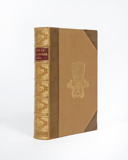 This revised edition from 1891 was bound for the Bedford Modern School and features their armorial and bookplate. 