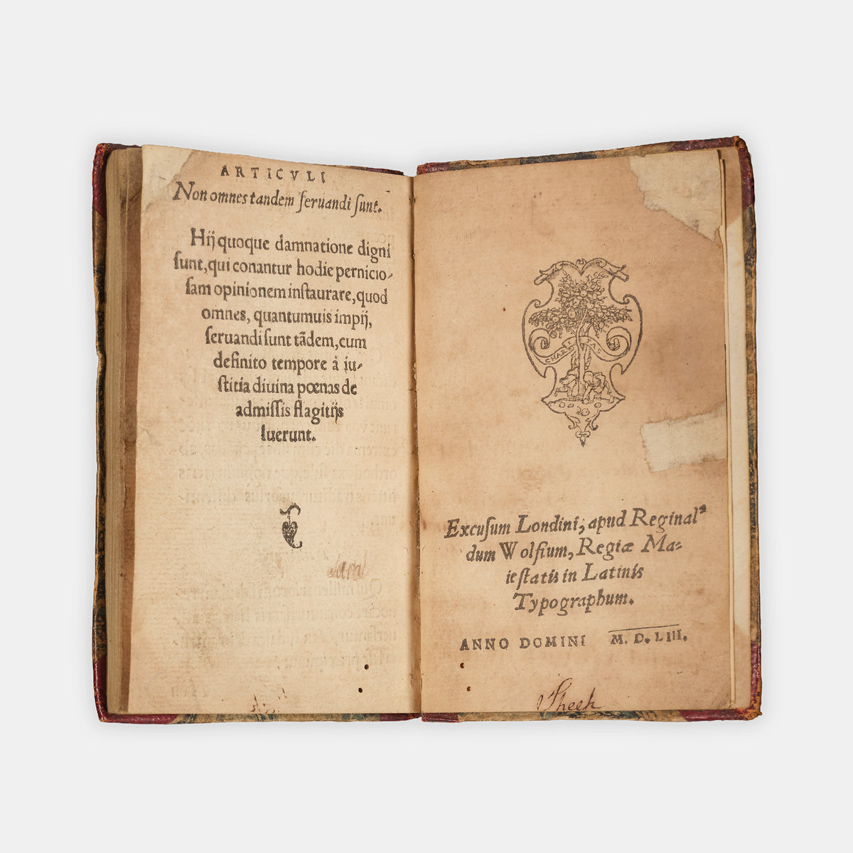The first edition of the defining doctrinal statement of the Edwardian Refomation, comprising his catechism and the Forty-Two Articles
