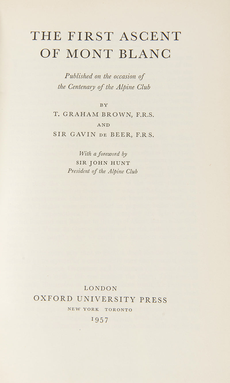 First edition published on the occasion of the centenary of the alpine club.
