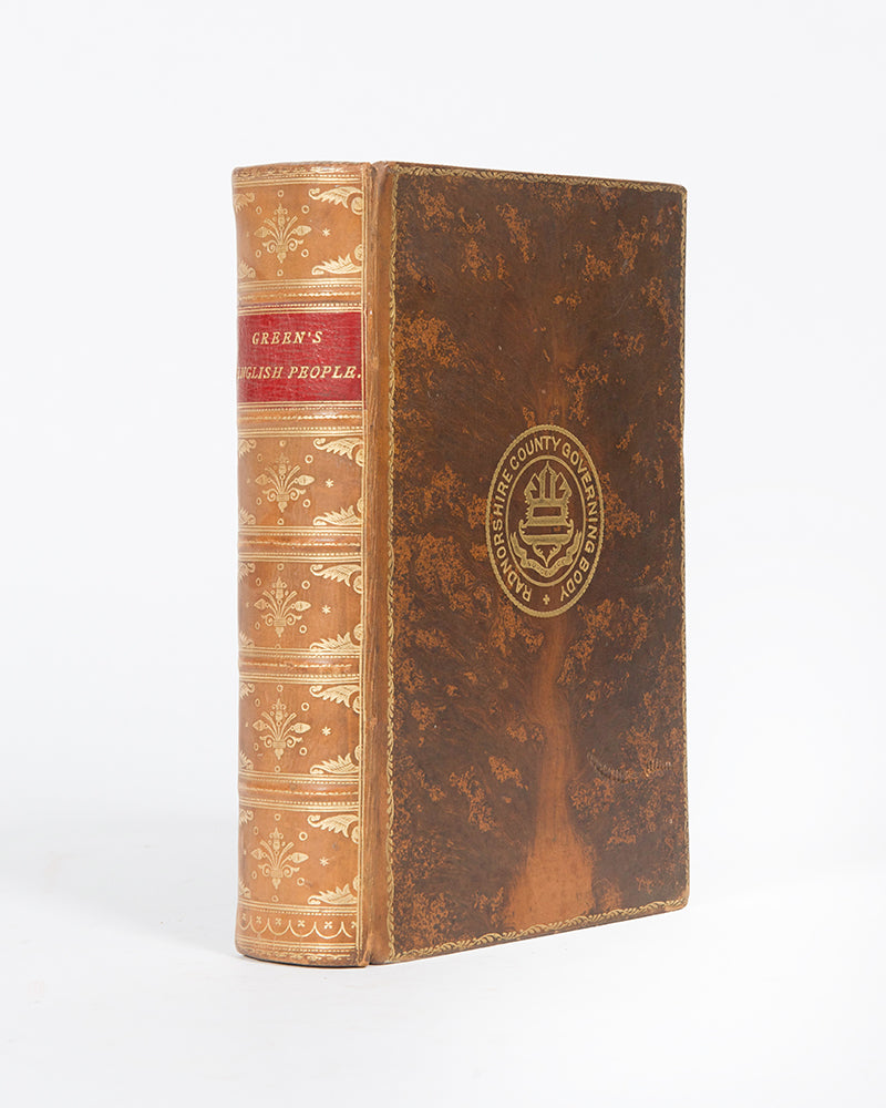 A smartly bound copy of John Richard Green's classic History of the English People