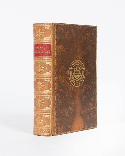 A smartly bound copy of John Richard Green's classic History of the English People