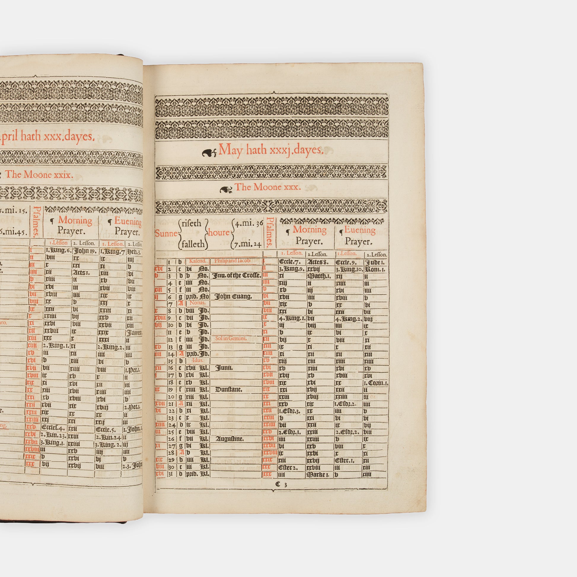 The first distinct folio edition of the King James Bible, complete in the contemporary blind-panelled calf binding with Speed's Genealogies, including his double-page map of Canaan