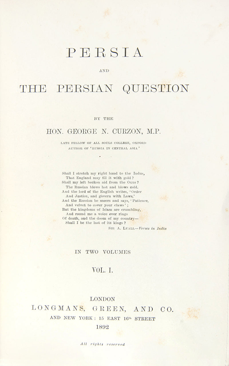 One of the most important books on Persia.