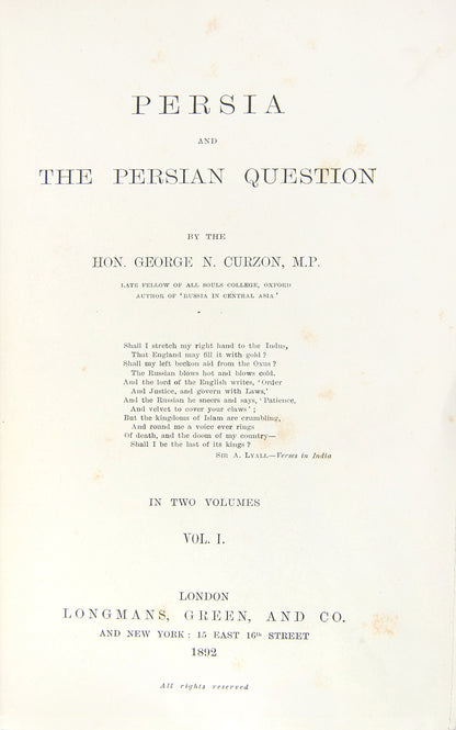 One of the most important books on Persia.