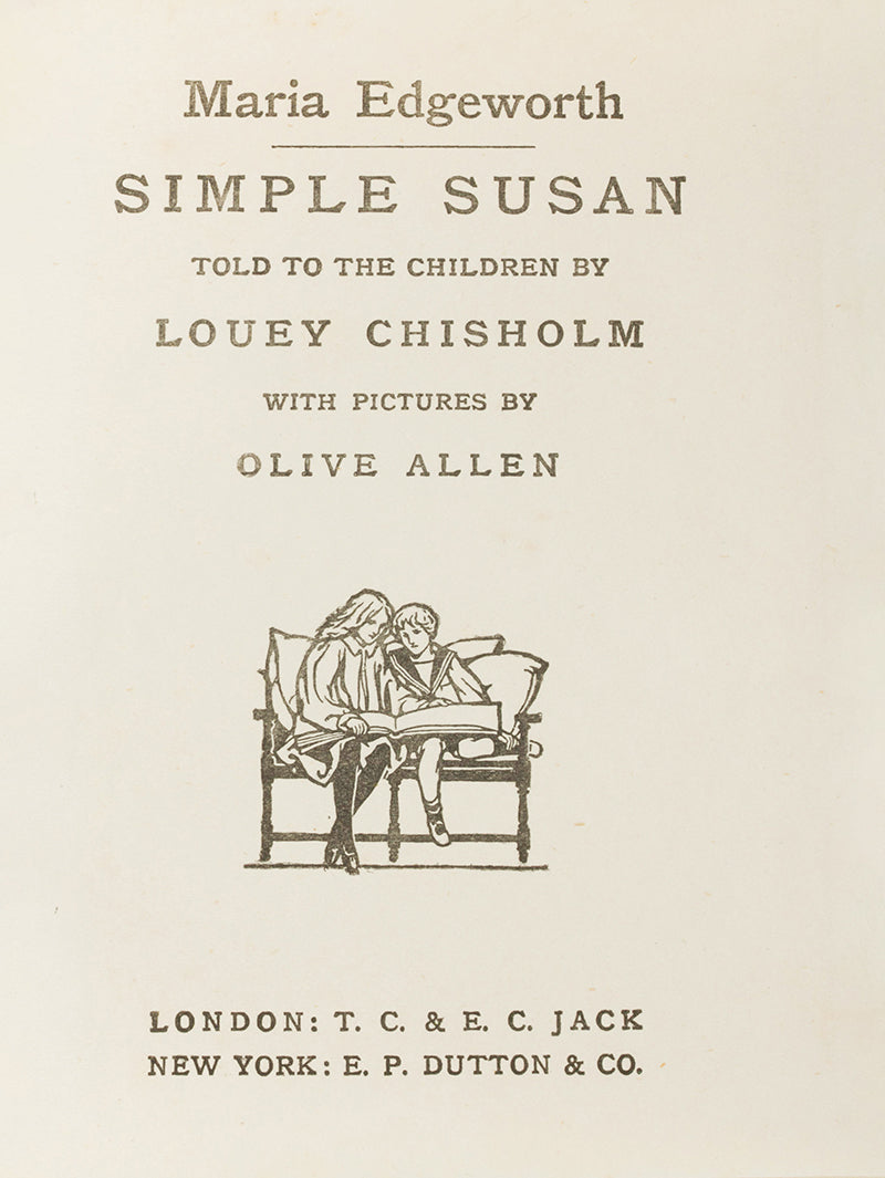 A wonderfully decorated copy of Simple Susan by Maria Edgeworth and illustrated by Olive Allen.