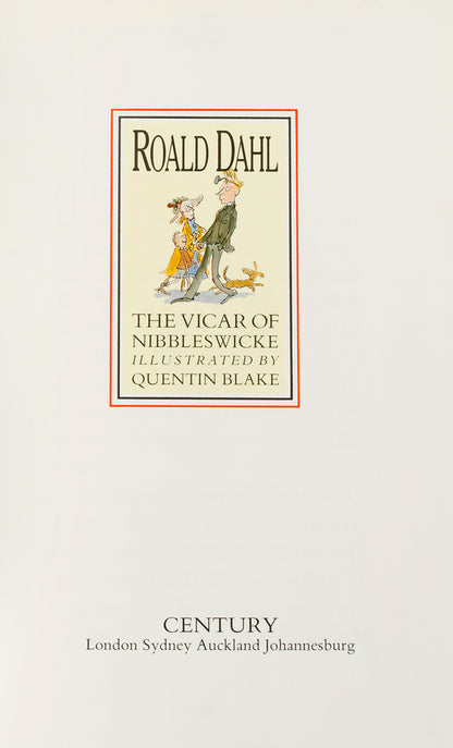 The first UK edition of The Vicar of Nibbleswick by Roald Dahl and illustrated by Quentin Blake.