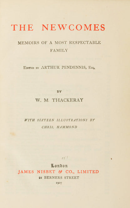 A wonderful, tree calf bound edition of Thackeray's seminal novel. 