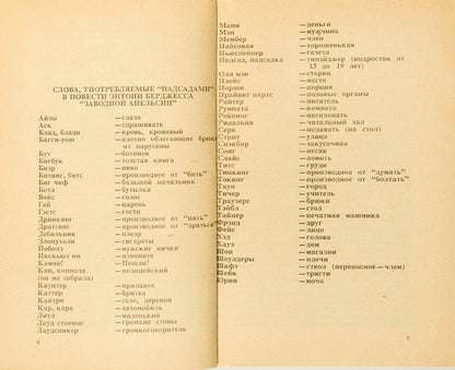 Zavodnoi Apel'sin. Ispoved' khuligana [A Clockwork Orange. The confession of a hooligan].