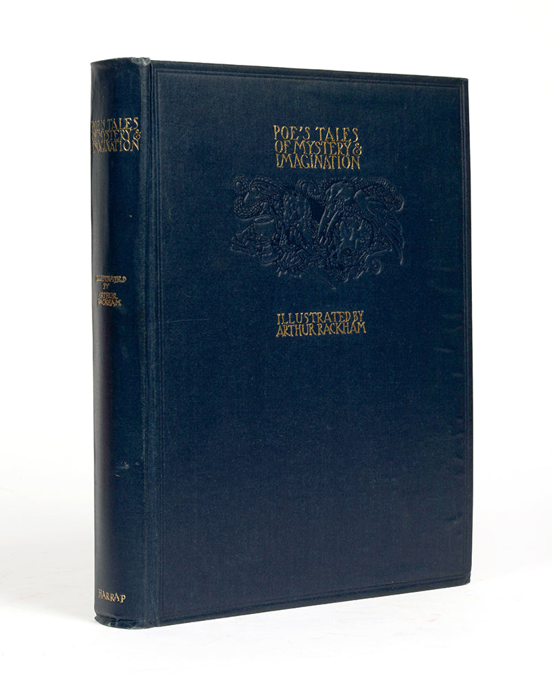 A beautifully decorated copy of Tales of Mystery and Imagination by Edgar Allan Poe and illustrated by Arthur Rackham.