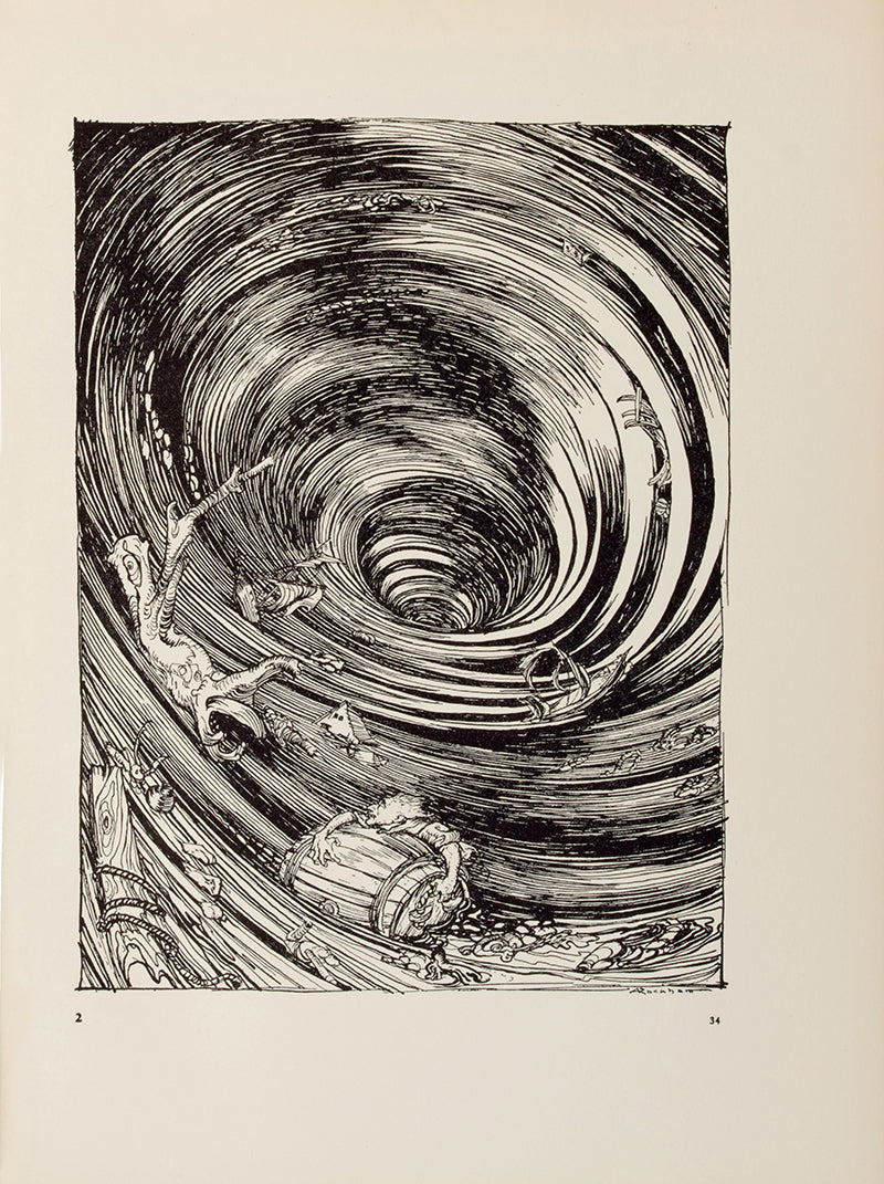 A beautifully decorated copy of Tales of Mystery and Imagination by Edgar Allan Poe and illustrated by Arthur Rackham.