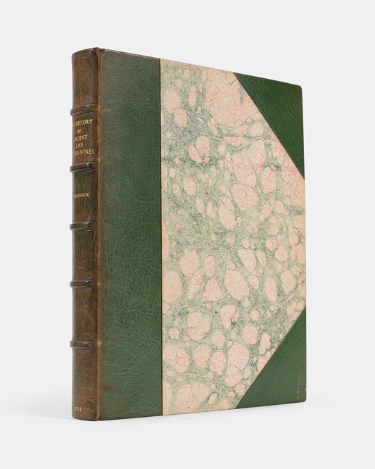 Finely bound by Sangorski & Sutcliffe, this first edition of Alexander's History of Ancient and Modern Wines traces the development of wine across centuries, from Ancient Greece to Languedoc. 