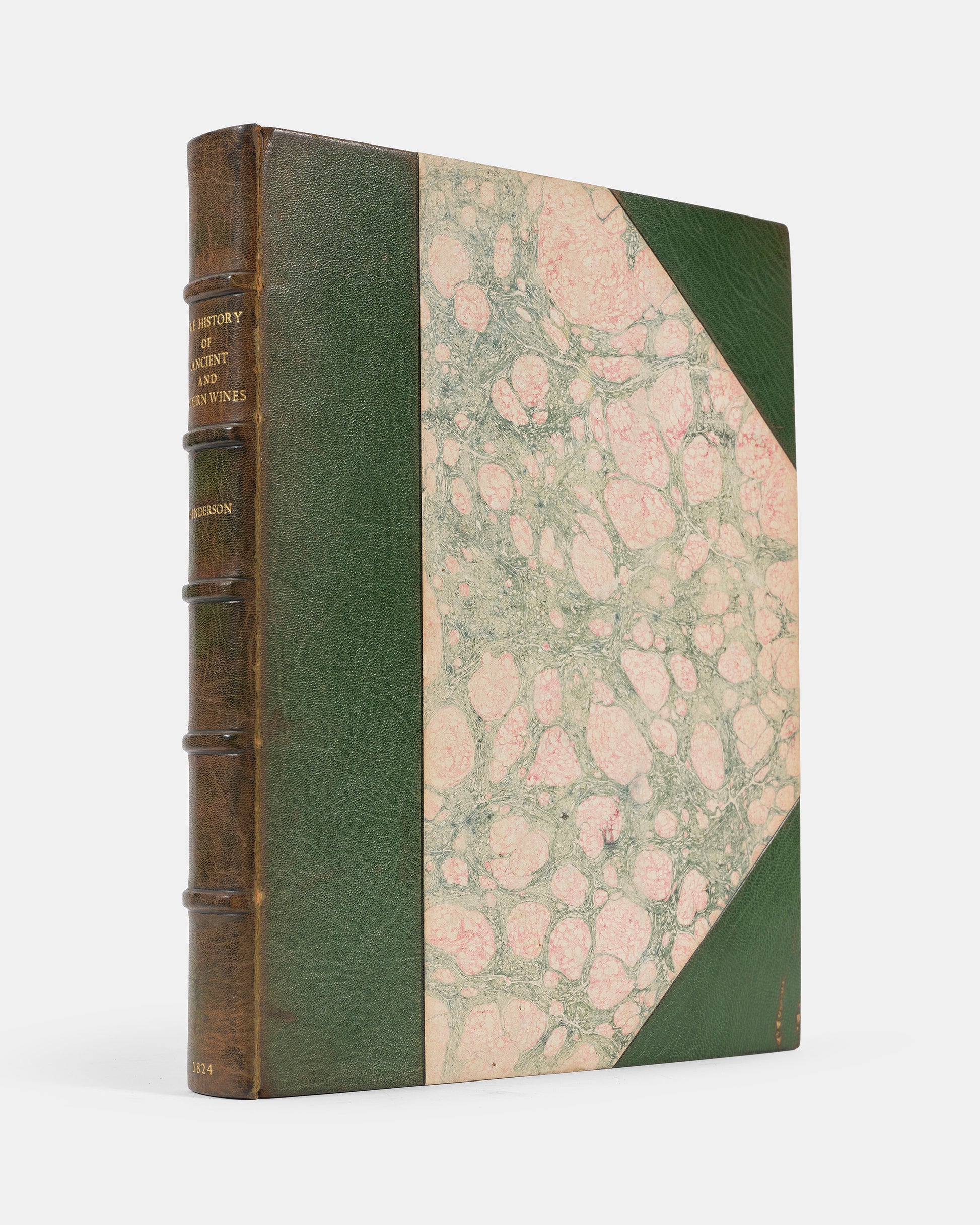 Finely bound by Sangorski & Sutcliffe, this first edition of Alexander's History of Ancient and Modern Wines traces the development of wine across centuries, from Ancient Greece to Languedoc. 