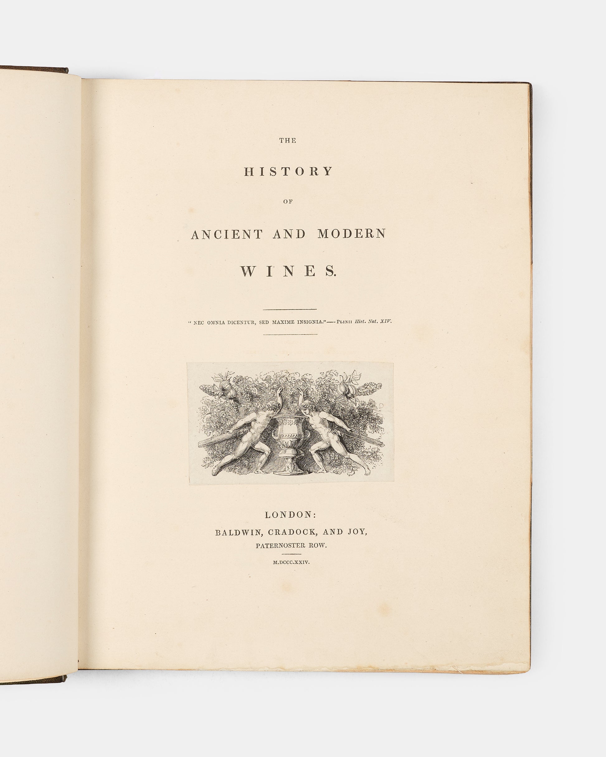 Finely bound by Sangorski & Sutcliffe, this first edition of Alexander's History of Ancient and Modern Wines traces the development of wine across centuries, from Ancient Greece to Languedoc. 