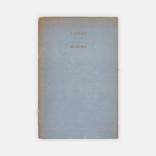 First edition of Marina by T.S. Eliot, one of 400 large-paper copies, signed by the author.
