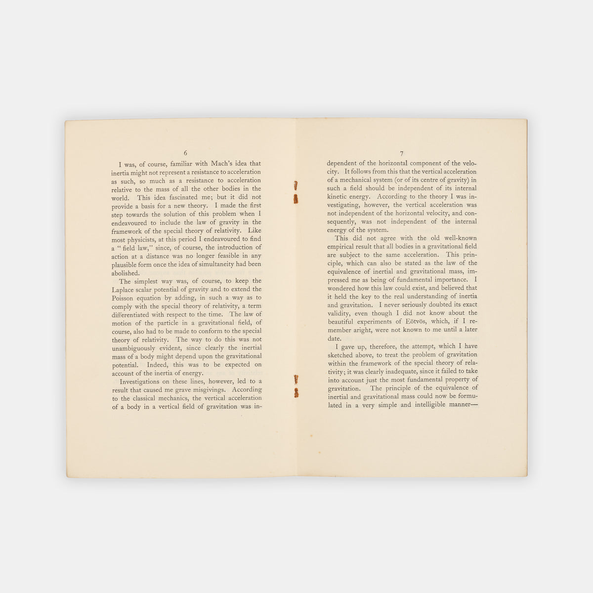 First edition, the rare offprint of a talk given by Einstein at the University of Glasgow while fleeing the Nazis.