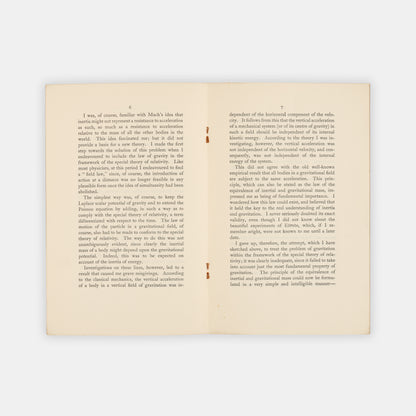 First edition, the rare offprint of a talk given by Einstein at the University of Glasgow while fleeing the Nazis.