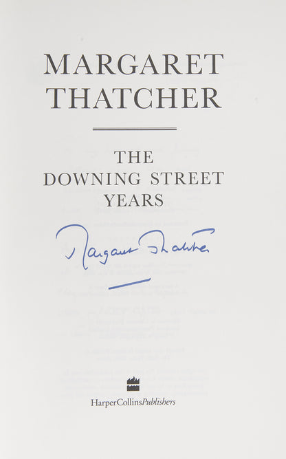 A fine copy of the first edition of Margaret Thatcher's, The Downing Street Years with fine suites of black and white photographic illustrations