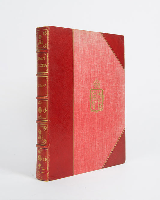 A first edition of Queen Victoria by Richard R. Holmes with illustrated plates depicting her domestic life.