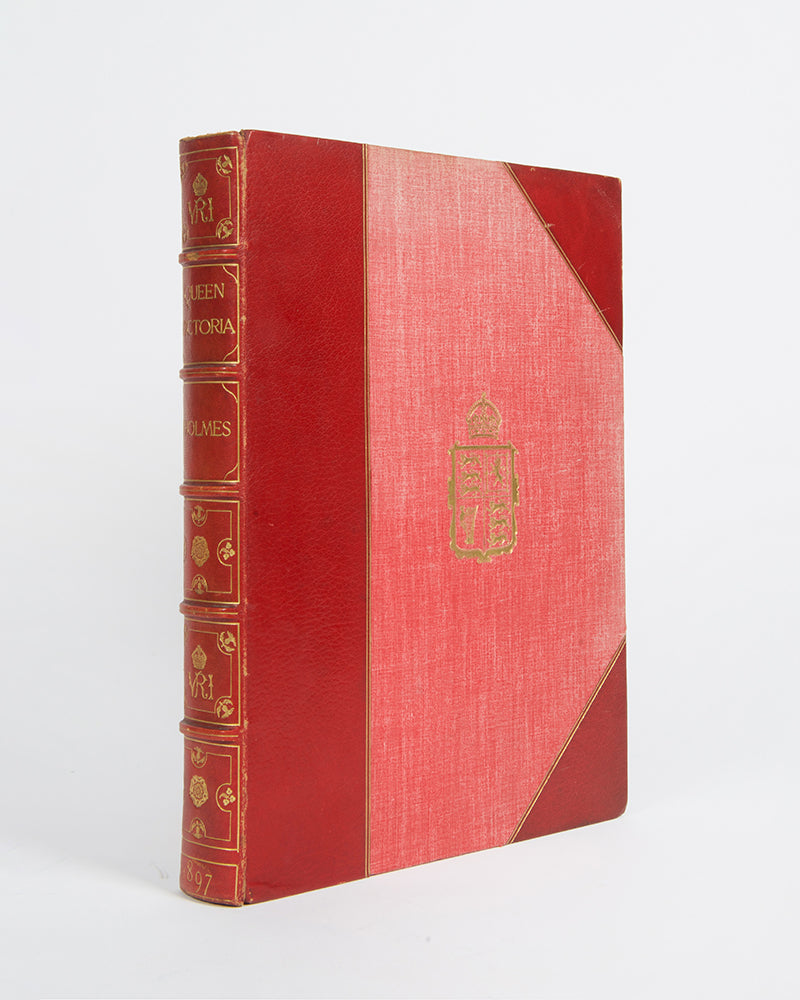 A first edition of Queen Victoria by Richard R. Holmes with illustrated plates depicting her domestic life.